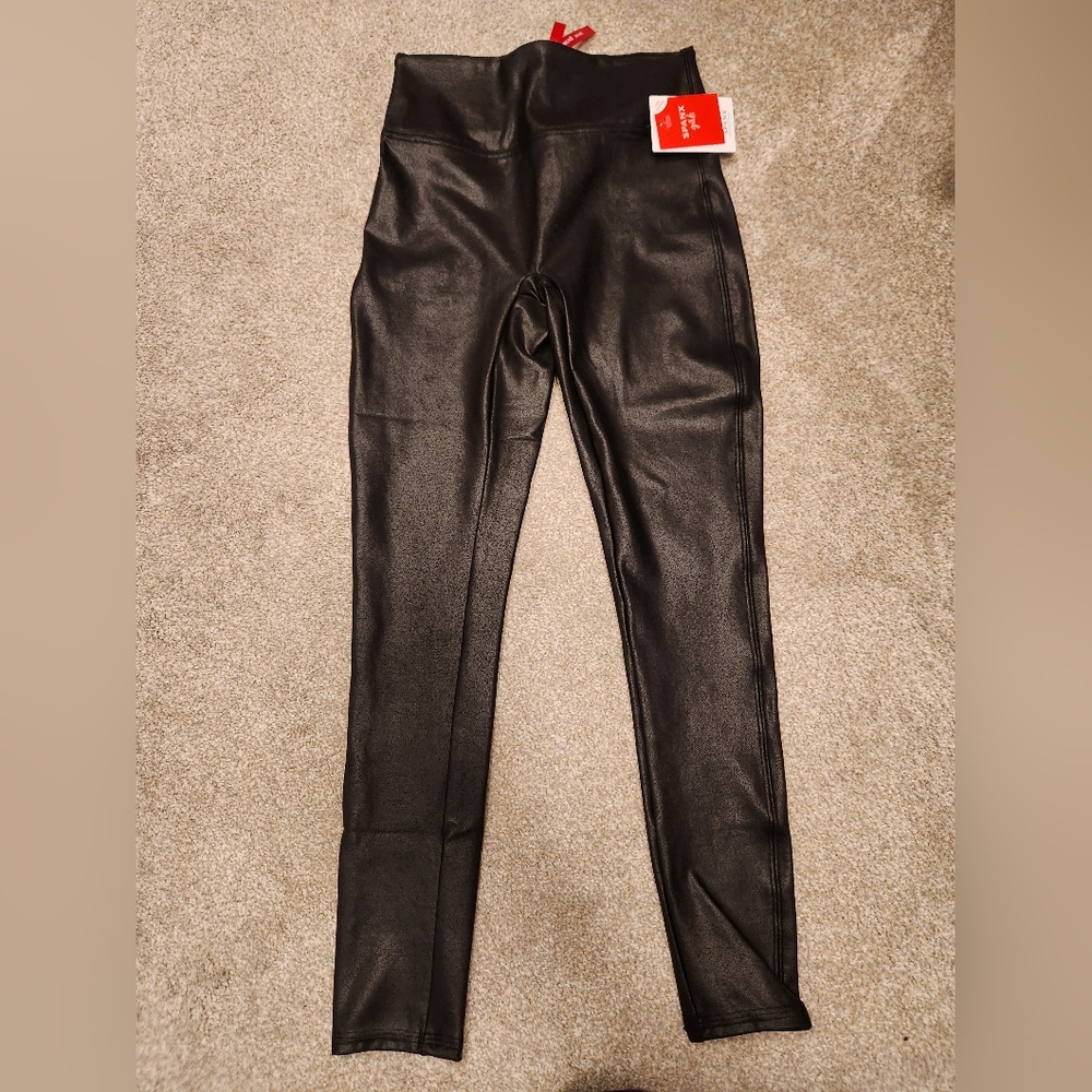 Girls faux leather leggings